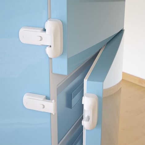 Kindersicherung für Kühlschrank (weiß), Kindersicherung für Kühl- und Gefrierschranktüren, Kleinkindsicherung