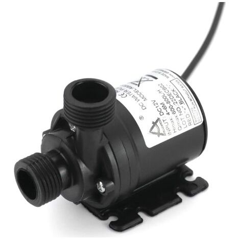 Pompe submersible 12V 800l/h – Débit max 800l/h – Hauteur de refoulement 5m – Moteur sans balais pour aquarium et fontaine (1/5)
