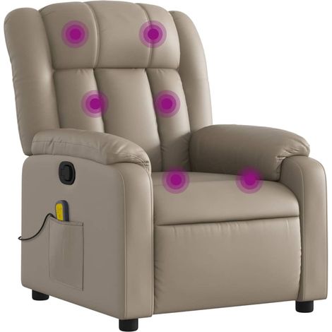 Maison Exclusive - Massagesessel Cappuccino-Braun Kunstleder