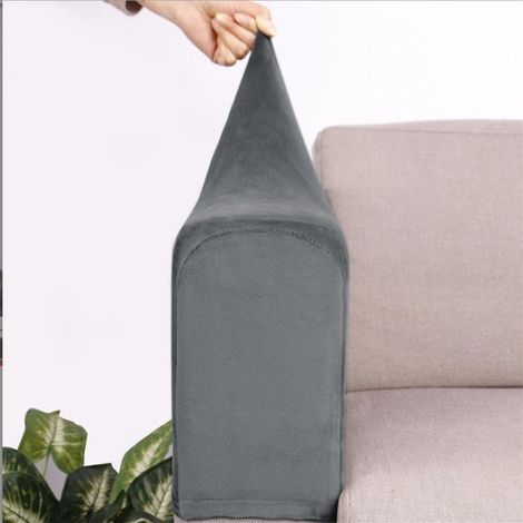 Housse de canapé - Housses d'accoudoirs - 2 pièces - Protection d'accoudoirs - Housse d'accoudoir - Accoudoir de canapé - Housse d'accoudoir - Gants d'accoudoirs - Housse de canapé extensible - Housse (1/5)