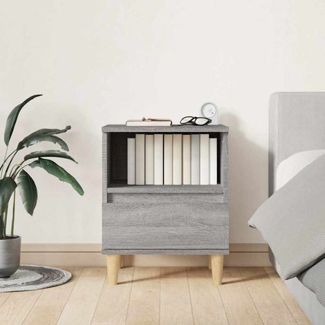 vidaXL Bedside Cabinet Grey Sonoma 40x35x50 cm (1/5)