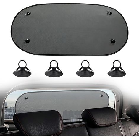 Pare Soleil Voiture Arriere 100 x 50 cm, Pare Soleil Vitre Arrière Voiture Pliable avec 4 Ventouses, Pare Soleil Arriere Voiture en Maille pour SUV Voiture Cache Vitre Voiture
