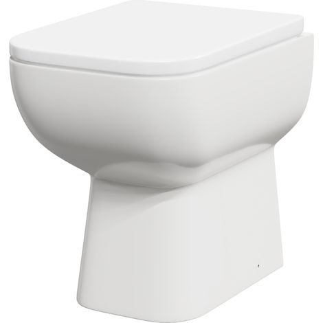 Wholesale Domestic Sirus Back To Wall Toilet Pan with Soft Close Toilet Seat (1/5)