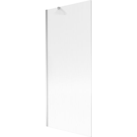 Mexen Next Badewannenabtrennung 1-flügelig 80 x 150 cm, Streifen, Chrom - 895-080-000-00-09-01 (1/5)