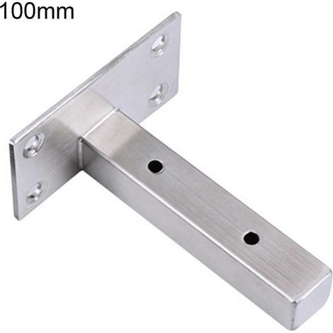 Robuste, T-förmige Wandhalterung aus Edelstahl, 1 Stück, für Wandregale, platzsparend. – 100 mm (1/5)