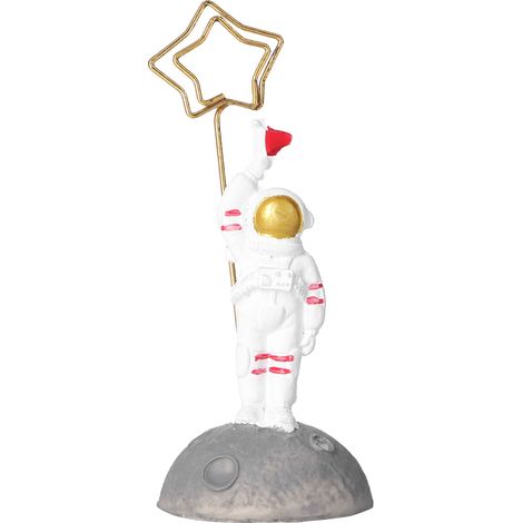 Porte-cartes de visite de bureau astronaute lunaire, porte-photo bébé, porte-notes adhésives pour bureau d'étudiant (1/5)