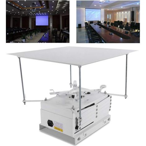 Supporto per proiettore da 10 kg, pieghevole, con sollevatore elettrico motorizzato, con telecomando, per cinema, sala chiesa/scuola (1/5)