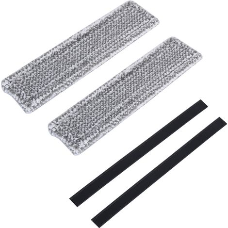 Adecuado para: paños de limpieza de cristales Kärcher WV1, WV2, WV5 y WV6 rasqueta para pulir espejos compatible con máquinas de limpieza de cristales Kärcher 2 paños de limpieza grises + 2 rasquetas.