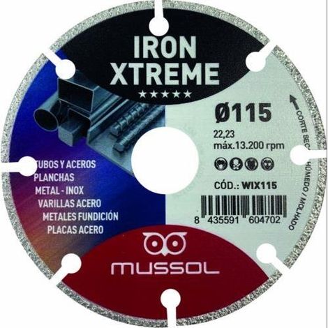 Disco de Diamante Iron Xtrem 115mm MUSSOL