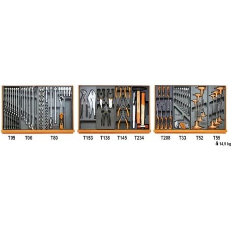 Beta 5904VG/2T Assortimento utensili con termoformati rigidi 99 Pz.
