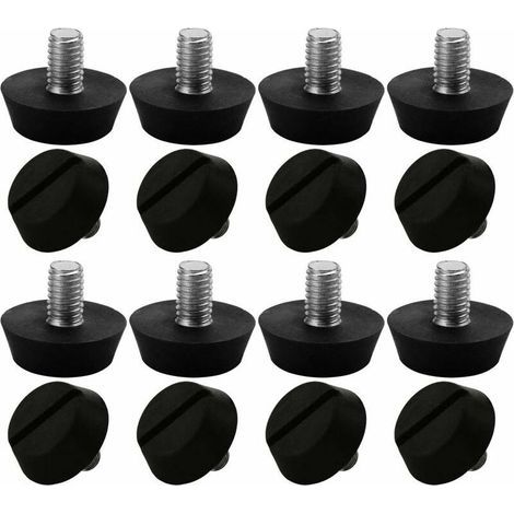 16pcs Pieds de Meubles Réglables Nivellement Patin Base Jambe Pied de Table Chaise Ajustables Protection Sol M6 x 10 x 20mm-Muntra (1/4)