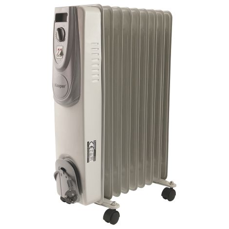 Radiateur Santorin radiateur a' huile 9 e'le'ments 2000W avec thermostat d'ambiance 2 puissances