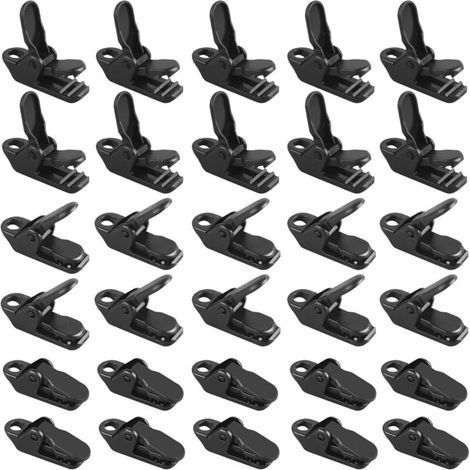 100PCS Tarpaulin Clips, Tent Clips Plastic Clips for Shade Cloth Fixing Clips Tarpaulin Clamp Awning Clip Plastic Clamp for Outdoor Activities, 3.2X1X1.3 cm (1/5)