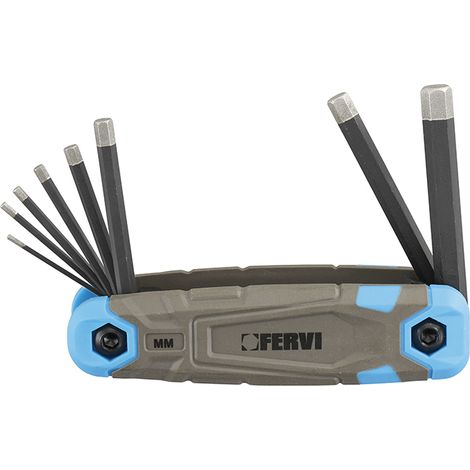 JUEGO DE LLAVES ACODADAS CON PUNTA DE DIAMANTE FERVI 0558/EM
