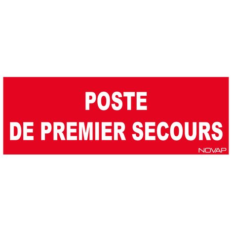Panneau Poste premier secours - Rigide 330x120mm - 4140278