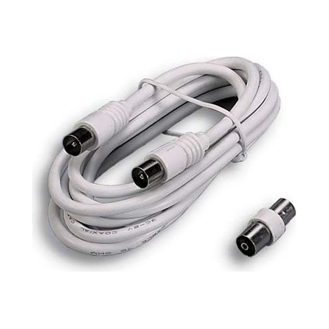 PROLUNGA COASSIALE TV + ADATTATORE FME - SPINA DRITTA + PRESA DRITTA MM 9,5 OHM 75 MT 2- 5 pezzi