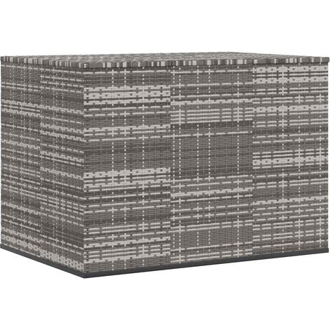 Maison Exclusive - Contenitore da Giardino in Rattan PE 145x100x103 cm Grigio