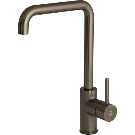Galindo Grifo cocina caño alto Theo Dark cromo negro cepillado 8638636 (1/2)