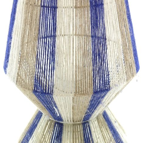 VAN DER LEEDEN Laterne Ø 35 cm Höhe 50 cm natur weiß blau - Jute (1/2)