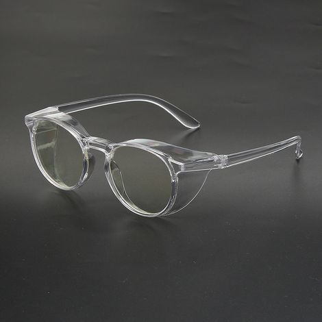 Les lunettes anti-pollen anti-lumière bleue s'éteignent toujours, cadre de mode miroir plat coupe-vent et anti-poussière Transparent