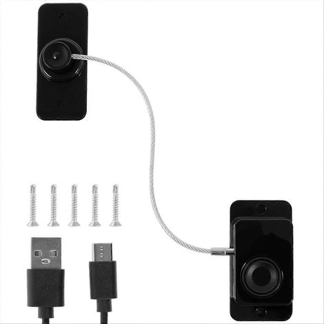 Verrou de réfrigérateur à empreinte digitale, verrou de sécurité pour réfrigérateur, verrou intelligent pour tiroirs, lave-vaisselle, toilettes et armoires (1/5)