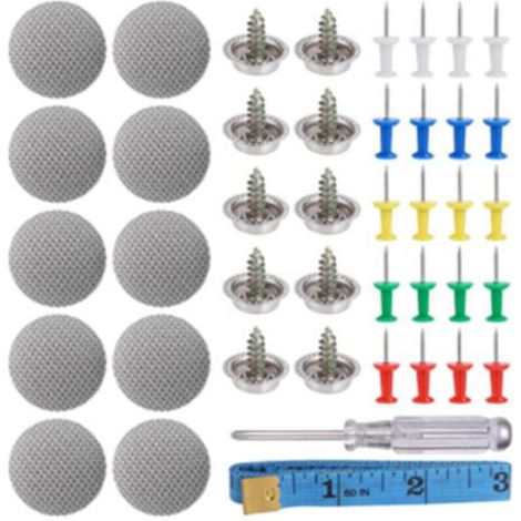 Kit de reparación del techo del coche, 70 piezas de remaches de reparación para automóvil, tornillos de reparación del techo del coche con 70 pasadores de colores, 1 destornillador y cinta métrica (1/5)
