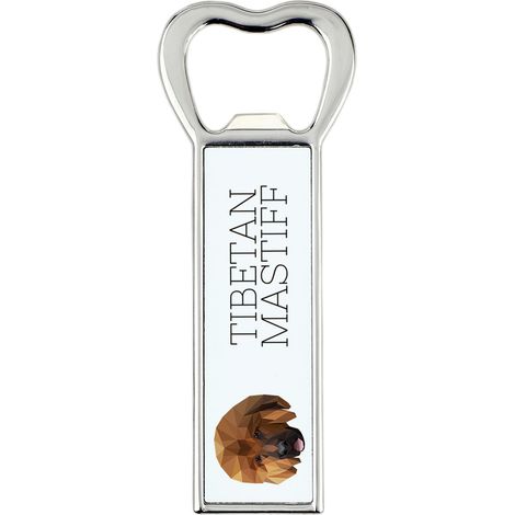 Mastino tibetano, cane tibetano - apribottiglie con foto e dedica per la birra Art-Dog (1/5)