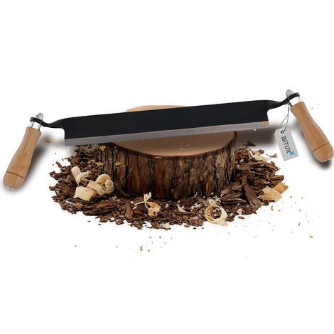 Bituxx Zugmesser für Holz Ziehmesser Schäleisen Zieheisen gerade 10" (1/5)