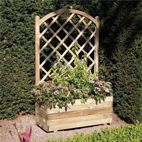 Rowlinson Rectangular Planter & Lattice (1/6)