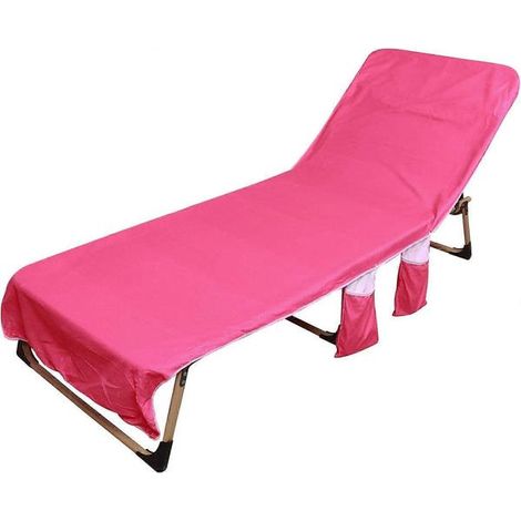 Housse de chaise de plage, Housse de chaise de plage avec poche latérale, Housse de transat, Serviette de plage, Serviette de piscine, Transat, Hôtel, Vacances (1/5)