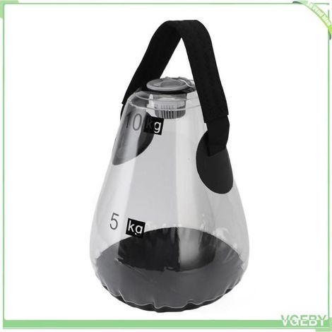 Haltère pour sac d'eau - FAFEICY - 10 kg - Transparent - PVC élastique - Gonflable réglable (1/4)