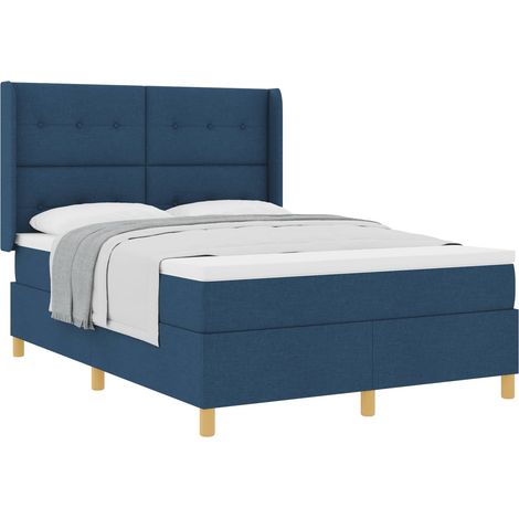 Maison Exclusive - Boxspringbett mit Matratze mit Kopfteil Blau 1