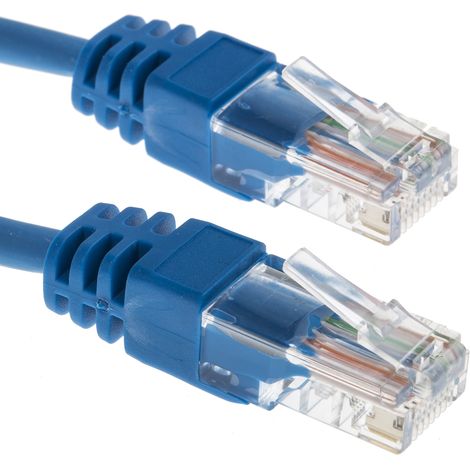 Câble Ethernet cat 5e Avec connecteur gaine LSZH Bleu / , UTP, 25m ( Prix pour 1 )