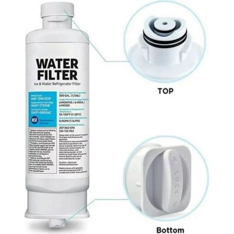 Lot de 3 Filtres Eau Réfrigérateur Compatible Samsung DA97-17376B DA97-08006C Charbon Naturel (1/4)