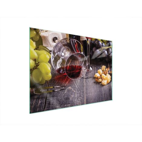 GLASSCHUTZPLATTE FÜR HERD 70x52 WEIN