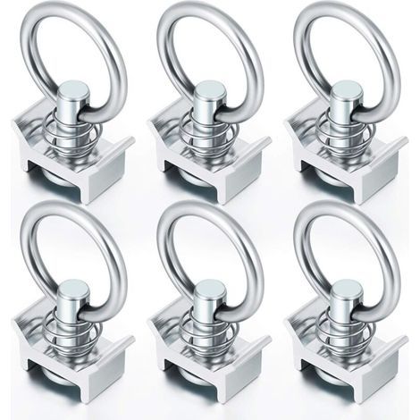 Lot de 6 Pions d’Arrimage Aéronautique avec Anneau pour Rail de Fixation – Pions d’Ancrage Robustes pour Aviation Civile et Militaire (1/5)