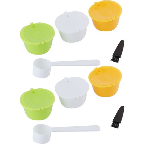 2er-Set wiederbefüllbare Kaffeekapseln, wiederverwendbare Kaffeefilterbecher mit Bürste und Löffel, passend für Dolce Gusto (1/5)