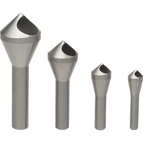 Lntyq 4Pcs Fraise à Chanfreiner Ébavurer Foret Conique en HSS pour Perçage Métal Bois Plastique