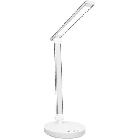Lampe de bureau LED pliable avec minuterie 45 min et port de chargement USB - Blanche (blanche) (1/4)