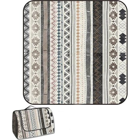 200 CM mélange de Couleurs imprimé Couverture de Pique-Nique Portable imperméable Grand Tapis extérieur Tapis de Pique-Nique Couverture de Plage (1/3)