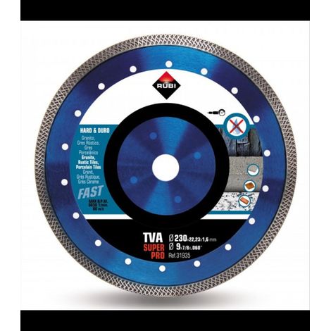 HOJA DE DIAMANTE RUBI TVA 230 x 22,2 mm SUPERPRO