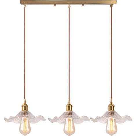3 Luces Lámpara De Techo Interior Vintage Lámpara Colgante De Vidrio Plafones Retro Lámpara Colgante Moderna