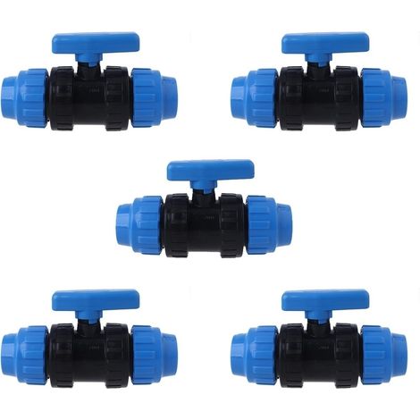 Válvula PVC fitting. 40mm enlace de polietileno (Pack de 5 unidades)  Oferta exclusiva