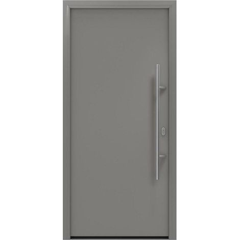 Hörmann Ecostar Haustür "ISOPRO IP 010", graualuminium matt (RAL 9007), 110 x 210 cm (B x H), DIN Rechts