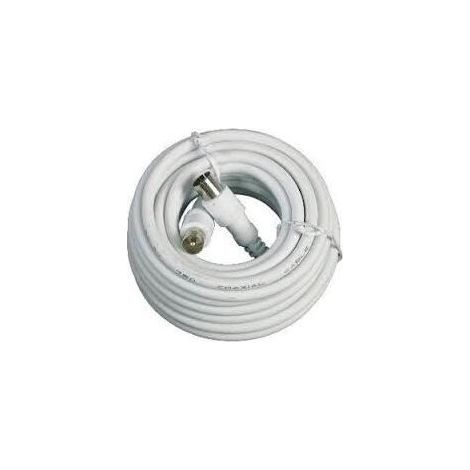 Rallonge câble TV blanc 5m M F + adaptateur M M 10154013J