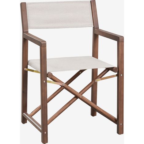 Silla de director plegable en madera de acacia Rondonia SKLUM       