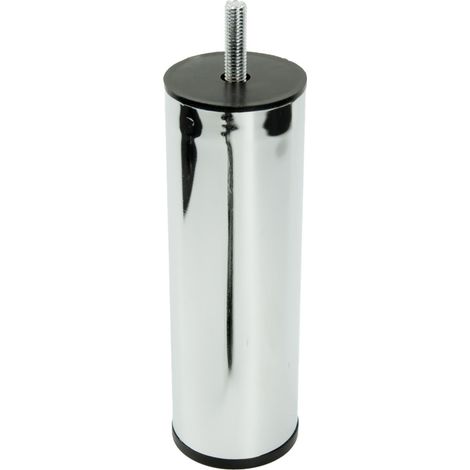 Gamba dritta per mobili, cromo argento, altezza 13 cm (1/2)