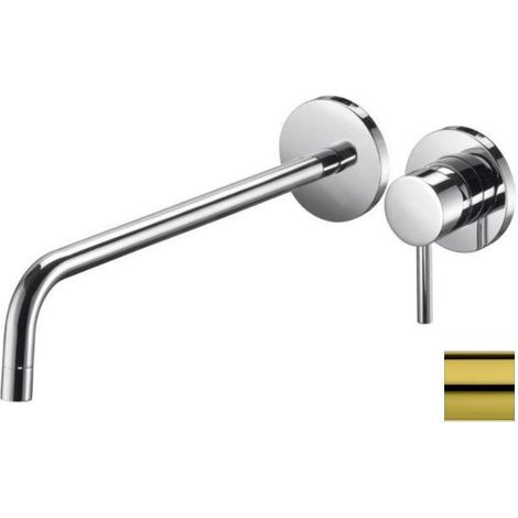 Paffoni Light - Mitigeur de lavabo encastré avec corps, installation de 2 trous, doré LIG007HG70 (1/2)