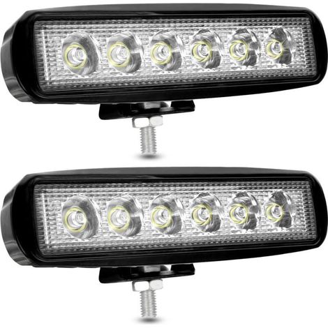 12V 18W LED-Arbeitsleuchte, LED-Scheinwerfer für Auto, 12V LED-Nebelscheinwerfer, 9200 lm Arbeitsleuchte für Auto, LKW, Traktor, SUV, Boot [2er-Pack] (1/5)