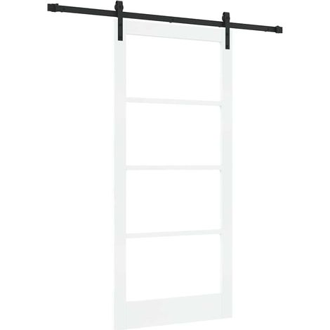 Maison Exclusive - Schiebetür ORKDAL Weiß und Schwarz 93 x 202 cm